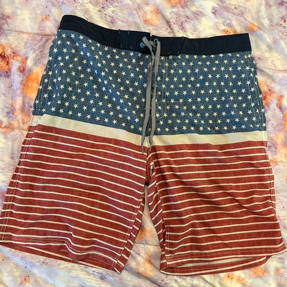 Men’s Patriotic Swim Trunks Swim Shorts Board Shorts